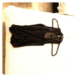 Black beaded tank top